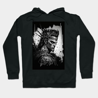 Fierce Warrior Illustration Hoodie